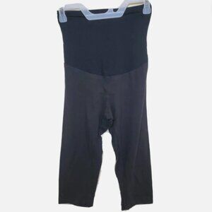 Motherhood Maternity Black Tight Biker Shorts Knee-Long Small